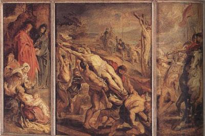 Peter Paul Rubens The Raising of the Cross (mk01) France oil painting art
